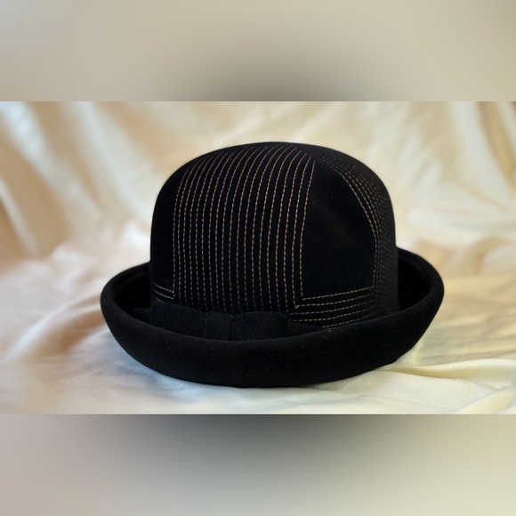 Anita Pineault Vintage Black Felt Bow Hat - Picture 3 of 9